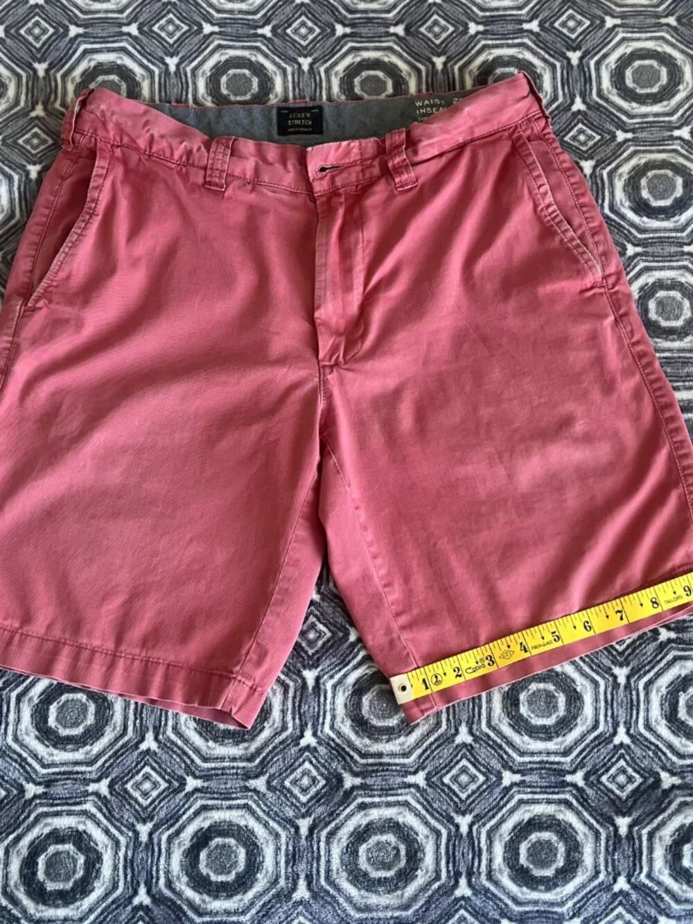 J. Crew Men's Stretch Chino Shorts Pink Size 29x9